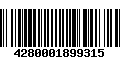 Código de Barras 4280001899315