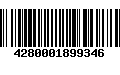 Código de Barras 4280001899346