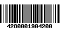 Código de Barras 4280001904200