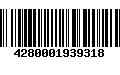 Código de Barras 4280001939318