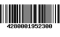 Código de Barras 4280001952300