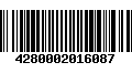 Código de Barras 4280002016087