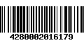 Código de Barras 4280002016179