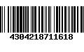 Código de Barras 4304218711618