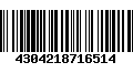 Código de Barras 4304218716514