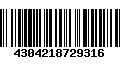 Código de Barras 4304218729316