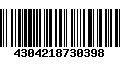 Código de Barras 4304218730398