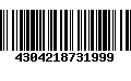 Código de Barras 4304218731999