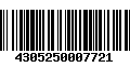 Código de Barras 4305250007721