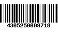 Código de Barras 4305250009718