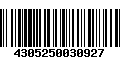 Código de Barras 4305250030927