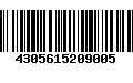 Código de Barras 4305615209005