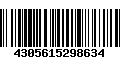 Código de Barras 4305615298634