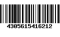 Código de Barras 4305615416212