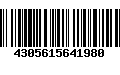 Código de Barras 4305615641980