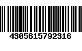 Código de Barras 4305615792316