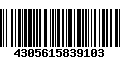 Código de Barras 4305615839103