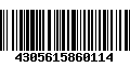 Código de Barras 4305615860114