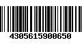 Código de Barras 4305615900650