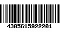 Código de Barras 4305615922201