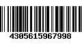 Código de Barras 4305615967998