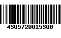 Código de Barras 4305720015300