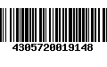 Código de Barras 4305720019148