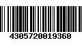 Código de Barras 4305720019360