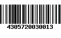 Código de Barras 4305720030013