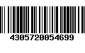 Código de Barras 4305720054699