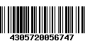 Código de Barras 4305720056747