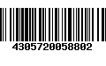 Código de Barras 4305720058802