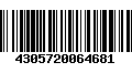 Código de Barras 4305720064681