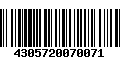 Código de Barras 4305720070071