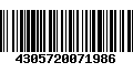 Código de Barras 4305720071986