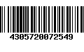 Código de Barras 4305720072549