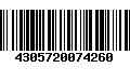 Código de Barras 4305720074260