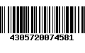 Código de Barras 4305720074581