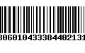 Código de Barras 43060104333844021310