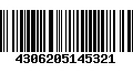 Código de Barras 4306205145321