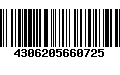 Código de Barras 4306205660725