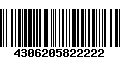 Código de Barras 4306205822222