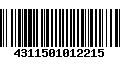 Código de Barras 4311501012215