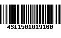 Código de Barras 4311501019160