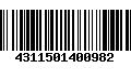 Código de Barras 4311501400982