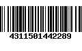 Código de Barras 4311501442289