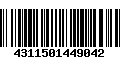 Código de Barras 4311501449042