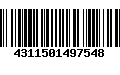 Código de Barras 4311501497548