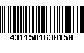 Código de Barras 4311501630150