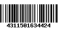 Código de Barras 4311501634424